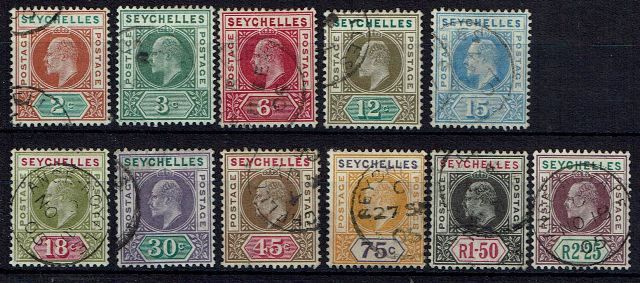 Image of Seychelles SG 46/56 FU British Commonwealth Stamp